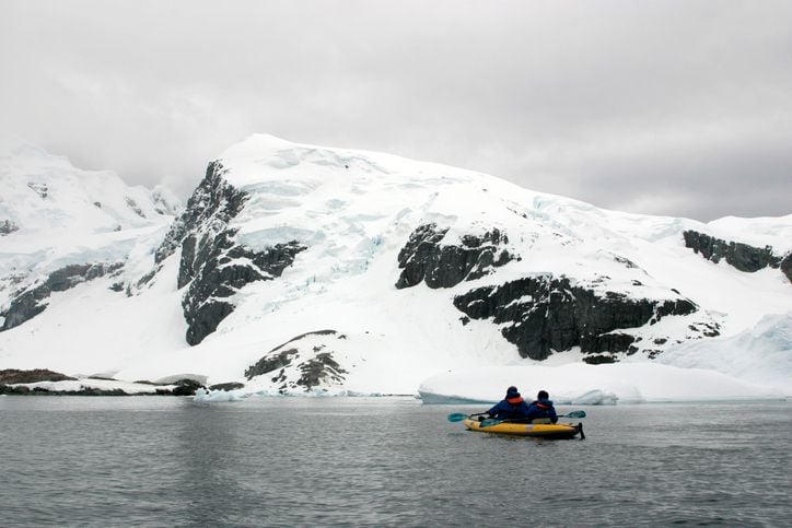 camp in Antarctica