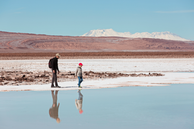 hiking with kids chile